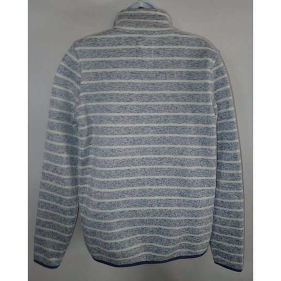 Thread + Supply Anthropologie 1/4 Zip Striped Pullover Sweater Women's L Blue - Picture 5 of 6